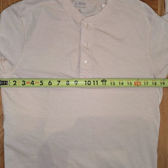 J. Crew - Men’s - Garment-Dyed Slub Cotton Henley - Neutral Cream - Medium - NWT - Picture 7 of 8
